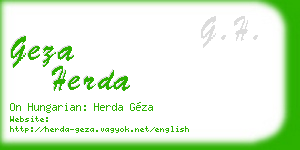 geza herda business card